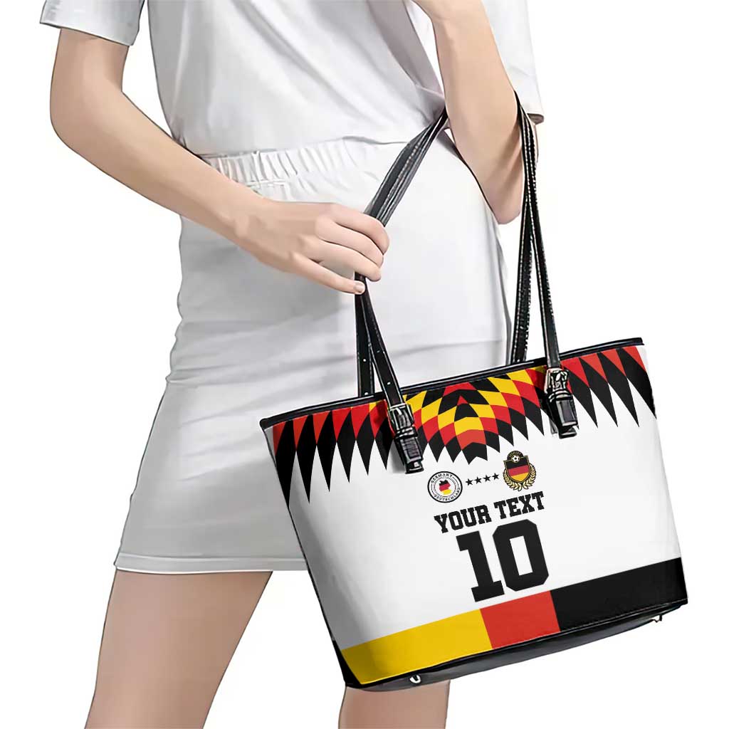 Custom Germany Football 2024 Go Champion Leather Tote Bag Design 90s Style Home Color - Wonder Print Shop