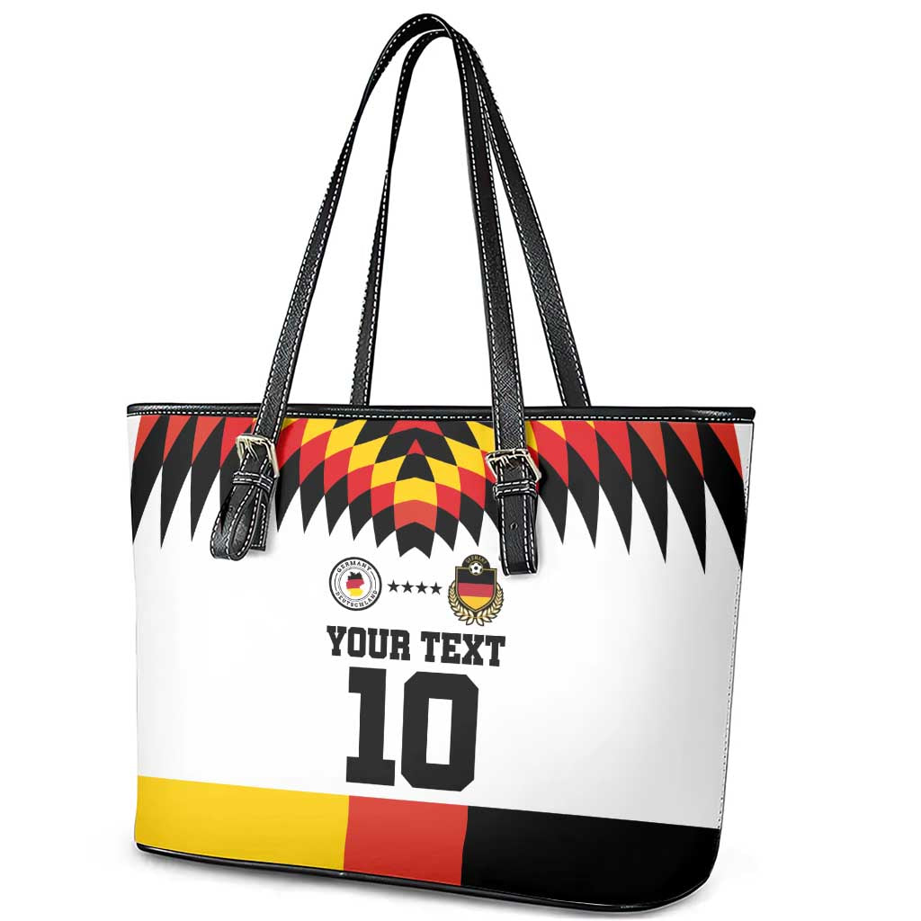 Custom Germany Football 2024 Go Champion Leather Tote Bag Design 90s Style Home Color - Wonder Print Shop