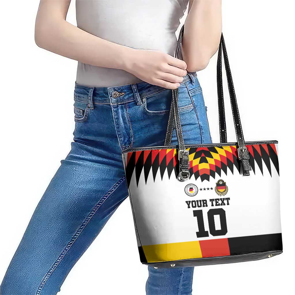 Custom Germany Football 2024 Go Champion Leather Tote Bag Design 90s Style Home Color - Wonder Print Shop