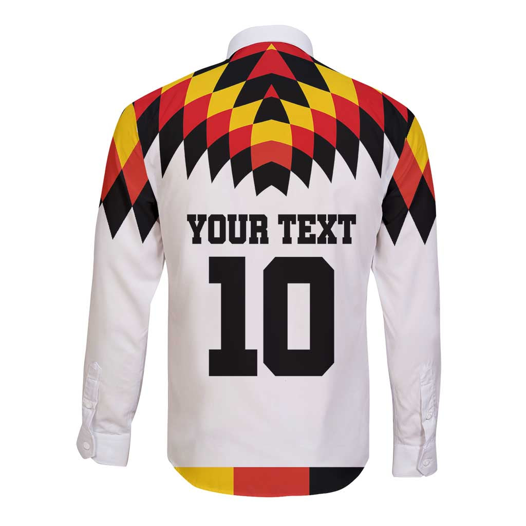 Custom Germany Football 2024 Go Champion Long Sleeve Button Shirt Design 90s Style Home Color - Wonder Print Shop
