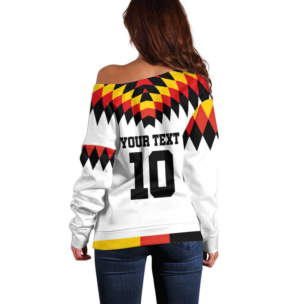 Custom Germany Football 2024 Go Champion Off Shoulder Sweater Design 90s Style Home Color - Wonder Print Shop