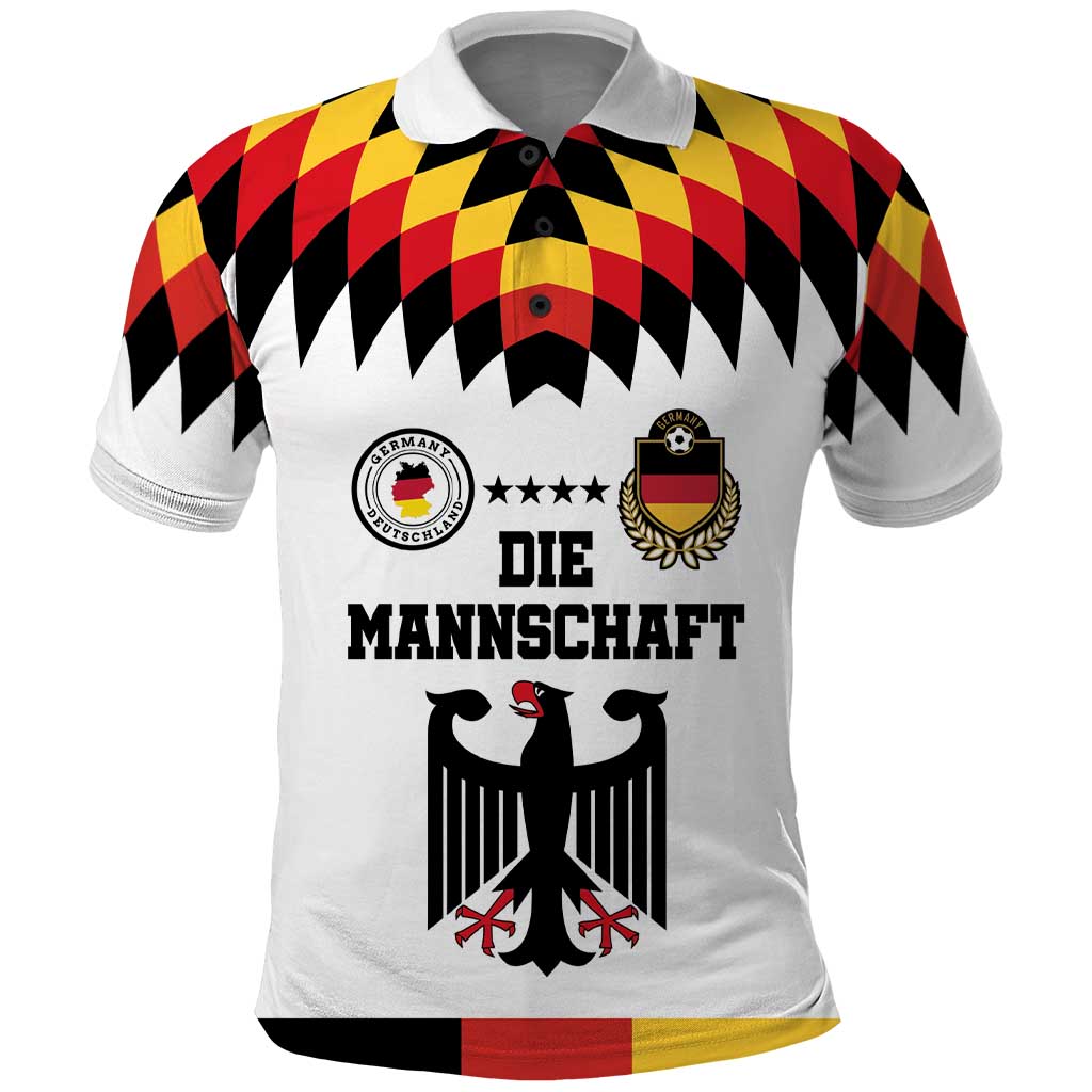 Custom Germany Football 2024 Go Champion Polo Shirt Design 90s Style Home Color - Wonder Print Shop