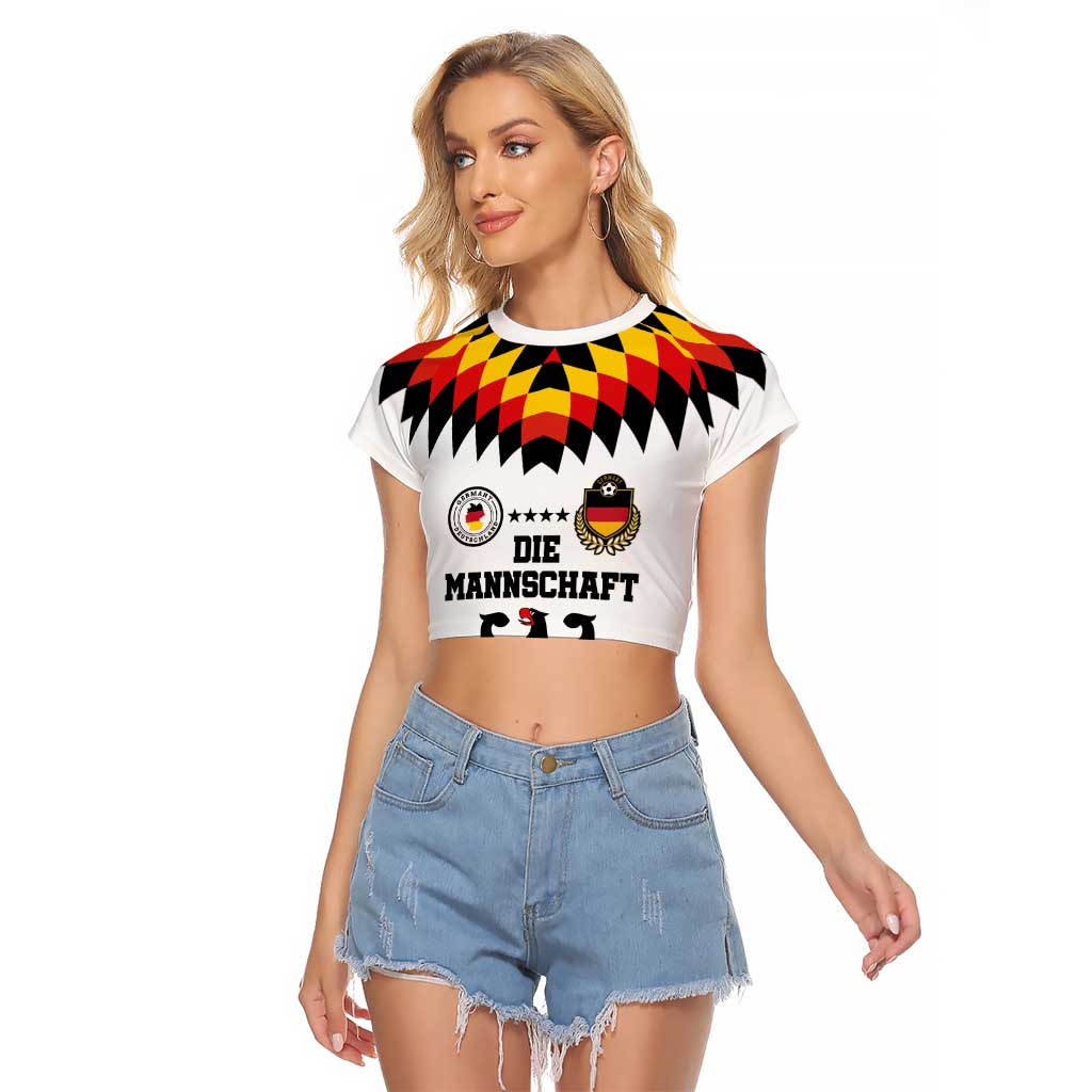 Custom Germany Football 2024 Go Champion Raglan Cropped T Shirt Design 90s Style Home Color - Wonder Print Shop