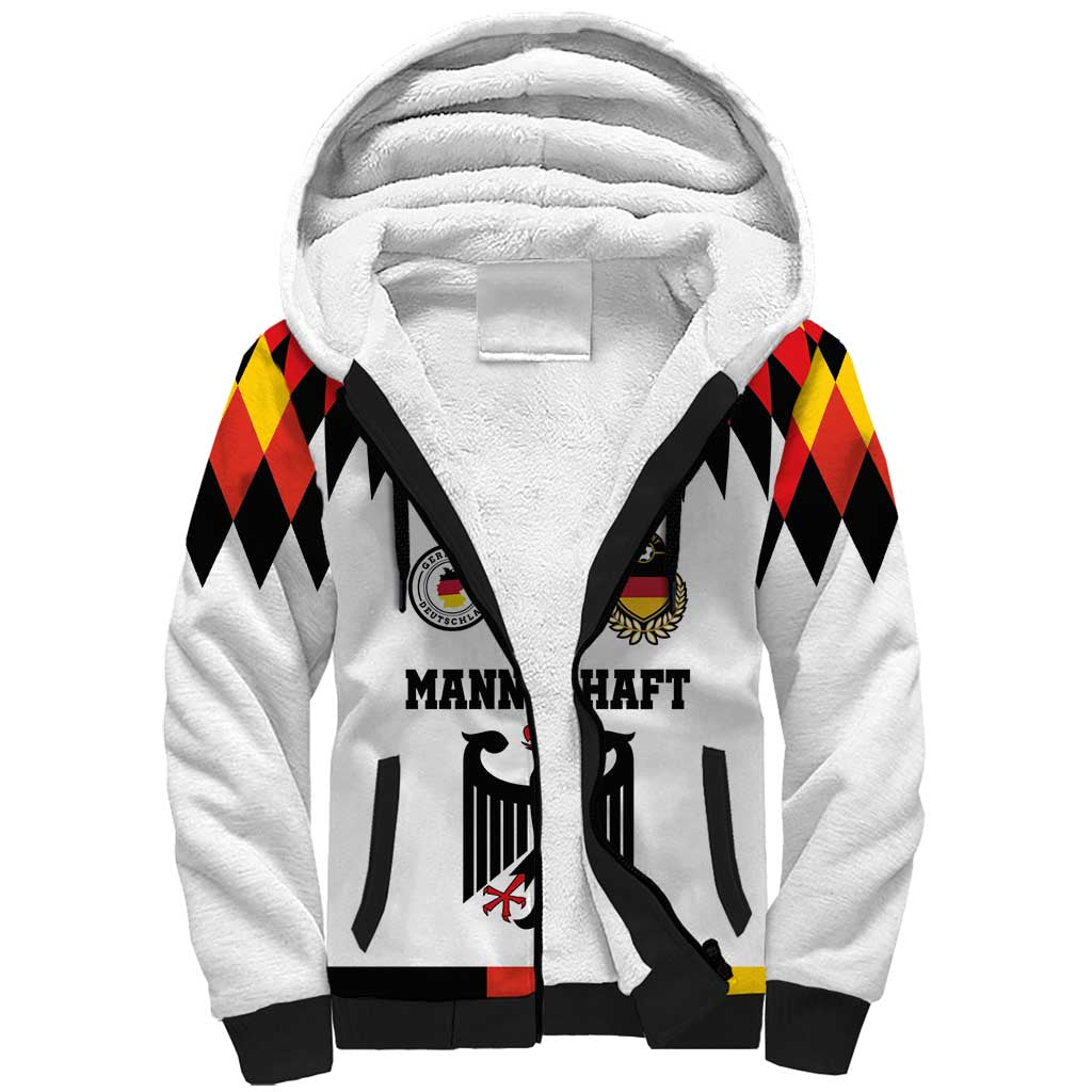 Custom Germany Football 2024 Go Champion Sherpa Hoodie Design 90s Style Home Color - Wonder Print Shop