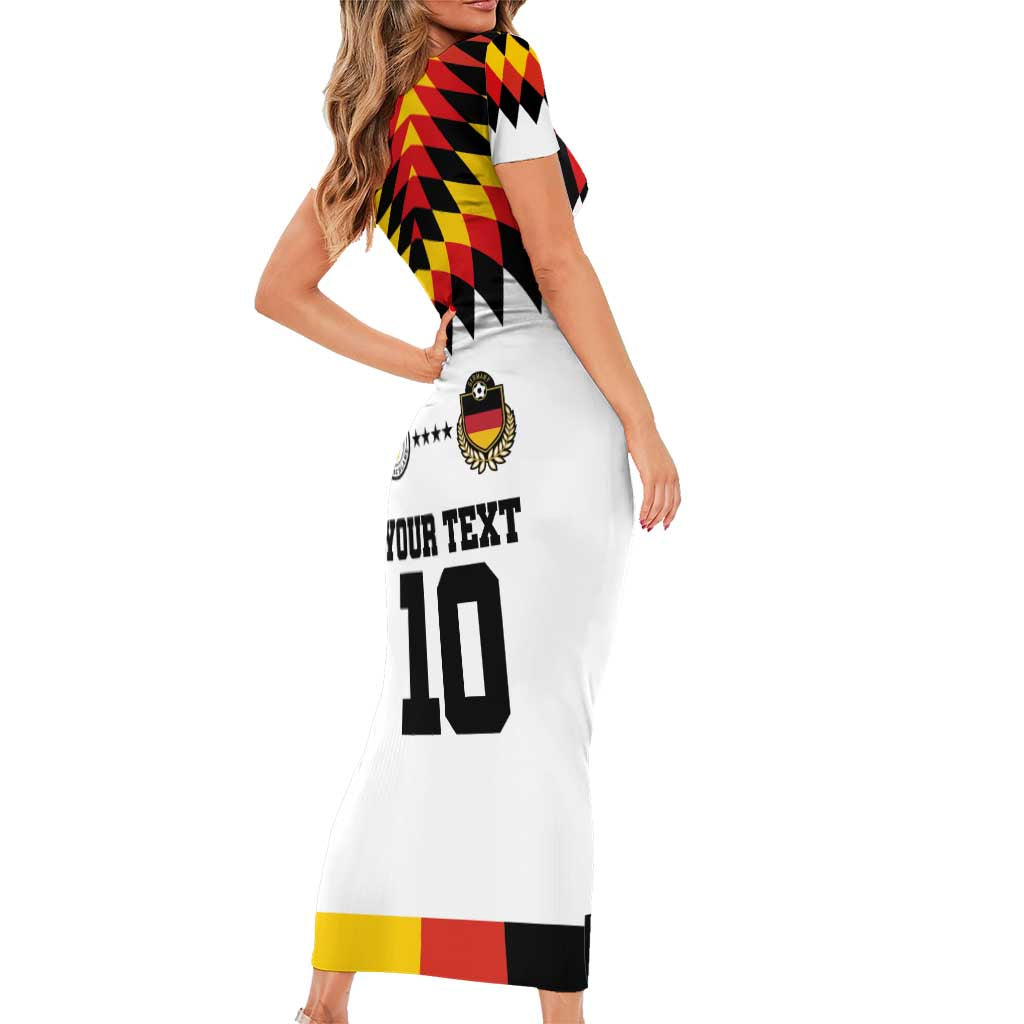 Custom Germany Football 2024 Go Champion Short Sleeve Bodycon Dress Design 90s Style Home Color - Wonder Print Shop