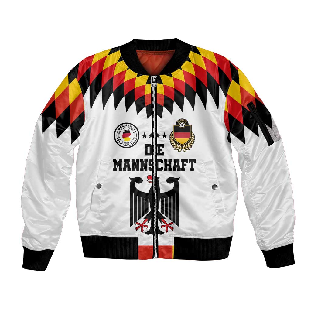 Custom Germany Football 2024 Go Champion Sleeve Zip Bomber Jacket Design 90s Style Home Color - Wonder Print Shop