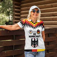 Custom Germany Football 2024 Go Champion Women Polo Shirt Design 90s Style Home Color - Wonder Print Shop