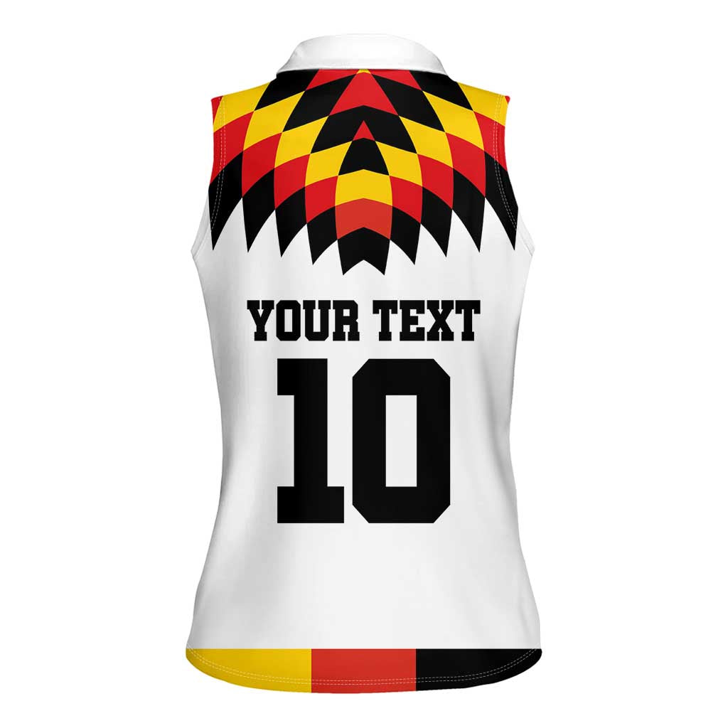 Custom Germany Football 2024 Go Champion Women Sleeveless Polo Shirt Design 90s Style Home Color - Wonder Print Shop