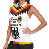 Custom Germany Football 2024 Go Champion Women Sleeveless Polo Shirt Design 90s Style Home Color - Wonder Print Shop