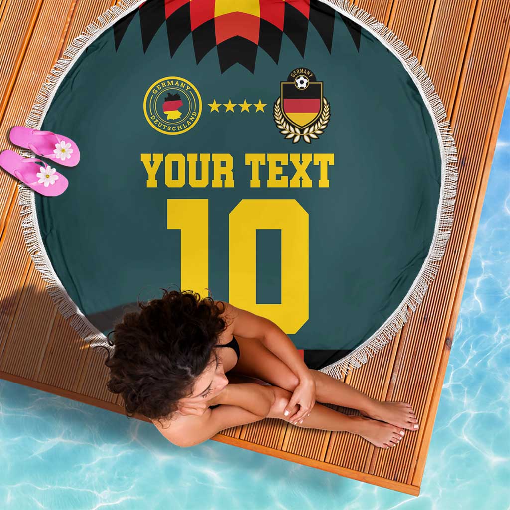 Custom Germany Football 2024 Go Champion Beach Blanket Design 90s Style Away Color - Wonder Print Shop