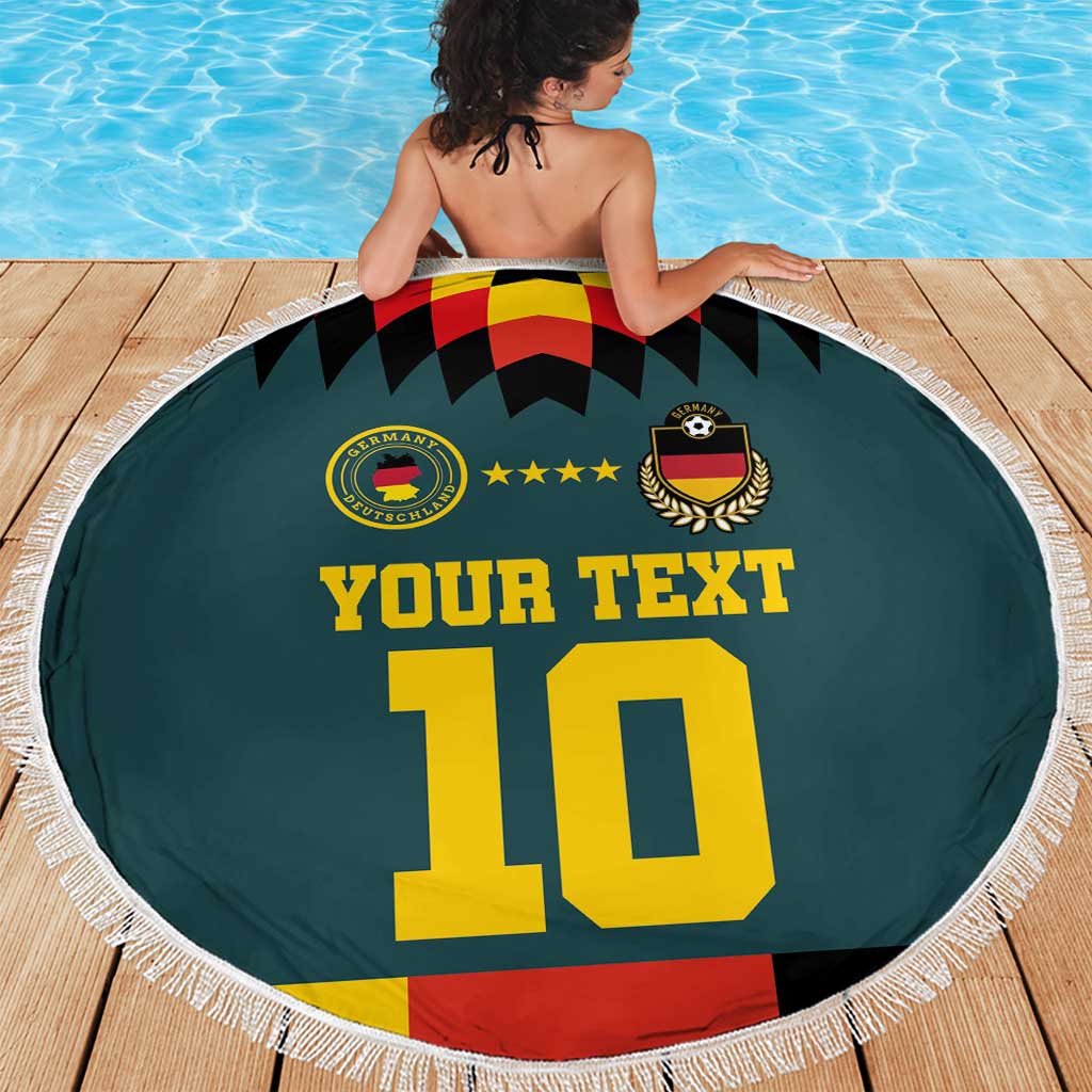 Custom Germany Football 2024 Go Champion Beach Blanket Design 90s Style Away Color - Wonder Print Shop