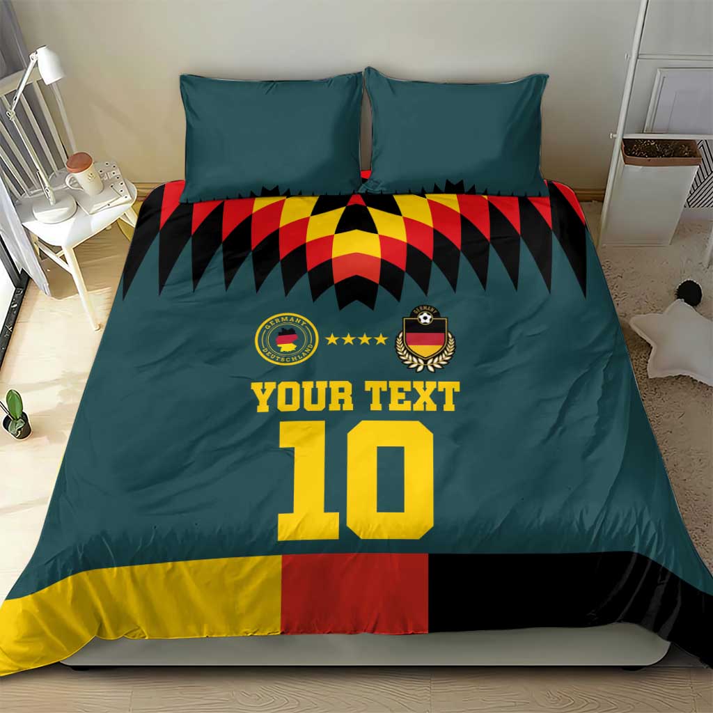 Custom Germany Football 2024 Go Champion Bedding Set Design 90s Style Away Color - Wonder Print Shop