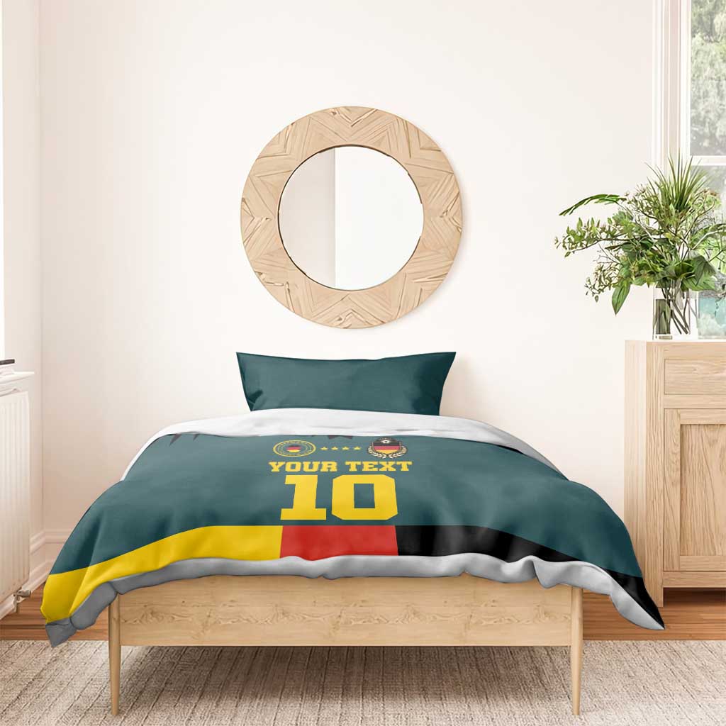 Custom Germany Football 2024 Go Champion Bedding Set Design 90s Style Away Color - Wonder Print Shop