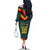 Custom Germany Football 2024 Go Champion Family Matching Off The Shoulder Long Sleeve Dress and Hawaiian Shirt Design 90s Style Away Color - Wonder Print Shop