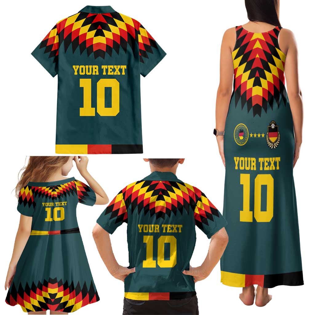 Custom Germany Football 2024 Go Champion Family Matching Tank Maxi Dress and Hawaiian Shirt Design 90s Style Away Color - Wonder Print Shop