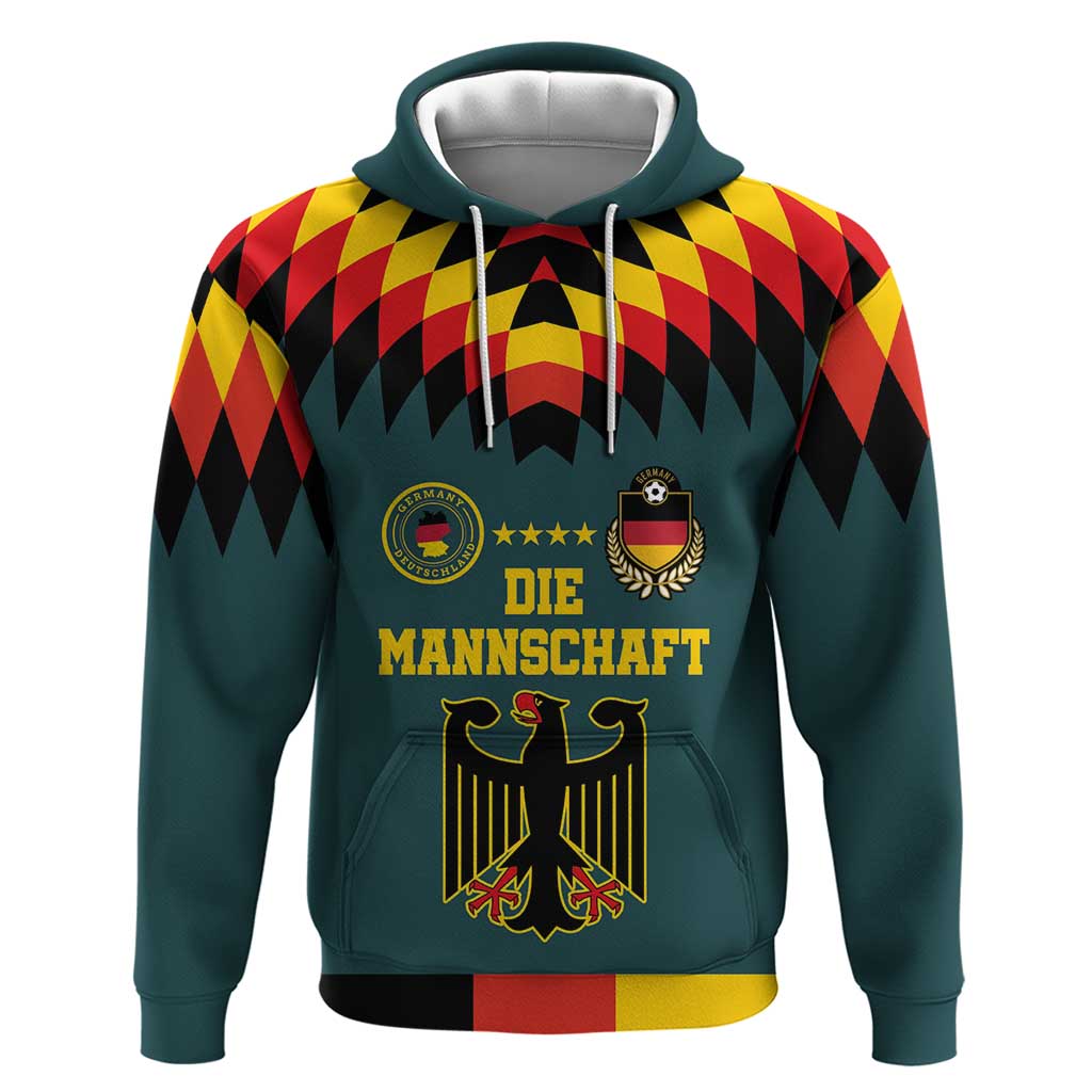 Custom Germany Football 2024 Go Champion Hoodie Design 90s Style Away Color - Wonder Print Shop