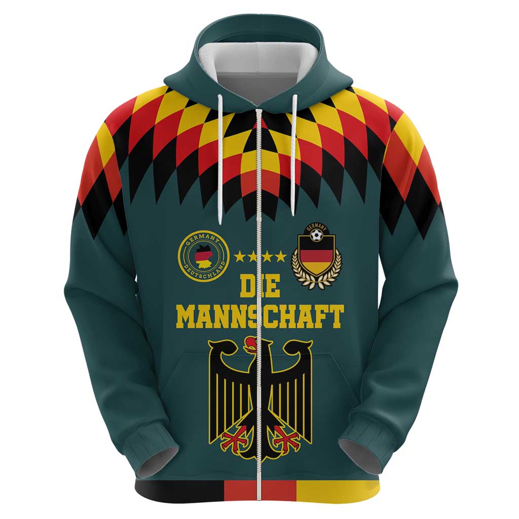 Custom Germany Football 2024 Go Champion Hoodie Design 90s Style Away Color - Wonder Print Shop