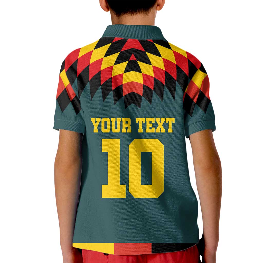 Custom Germany Football 2024 Go Champion Kid Polo Shirt Design 90s Style Away Color - Wonder Print Shop