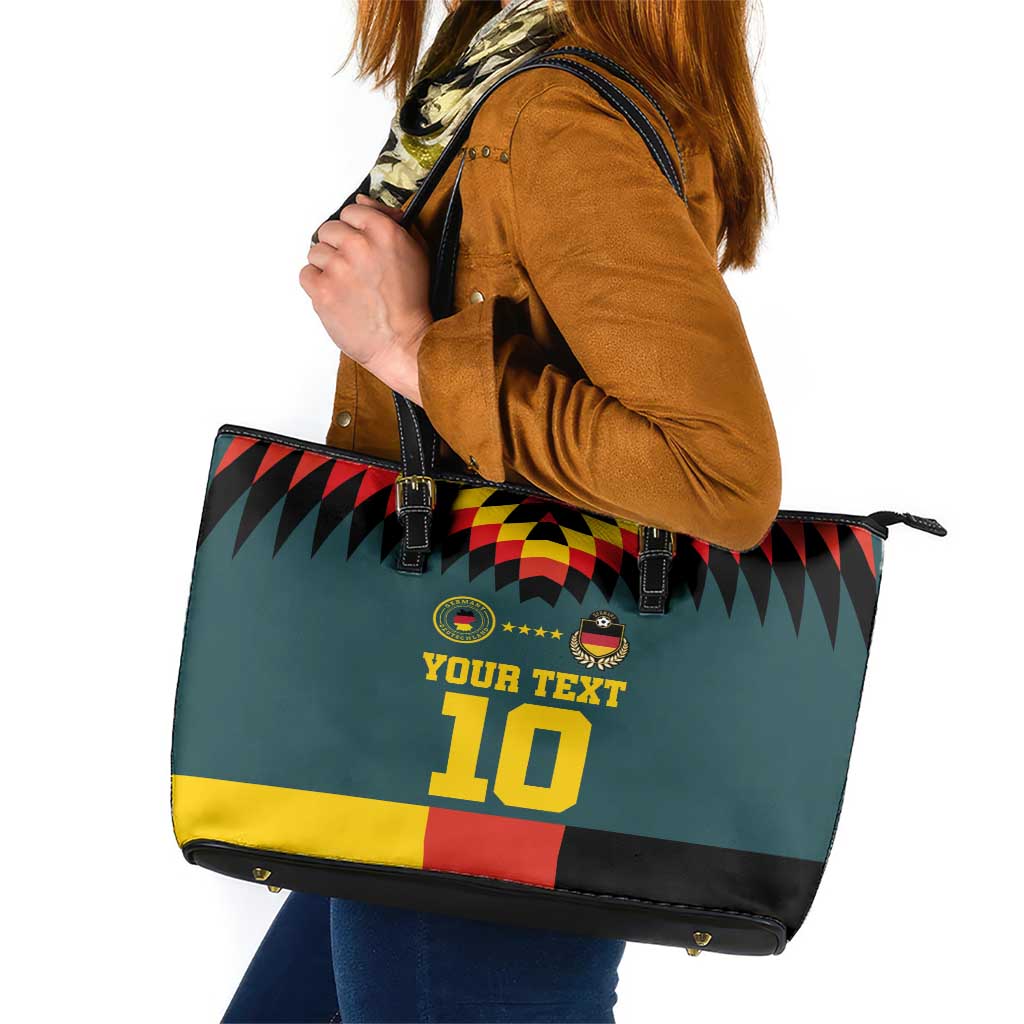 Custom Germany Football 2024 Go Champion Leather Tote Bag Design 90s Style Away Color - Wonder Print Shop