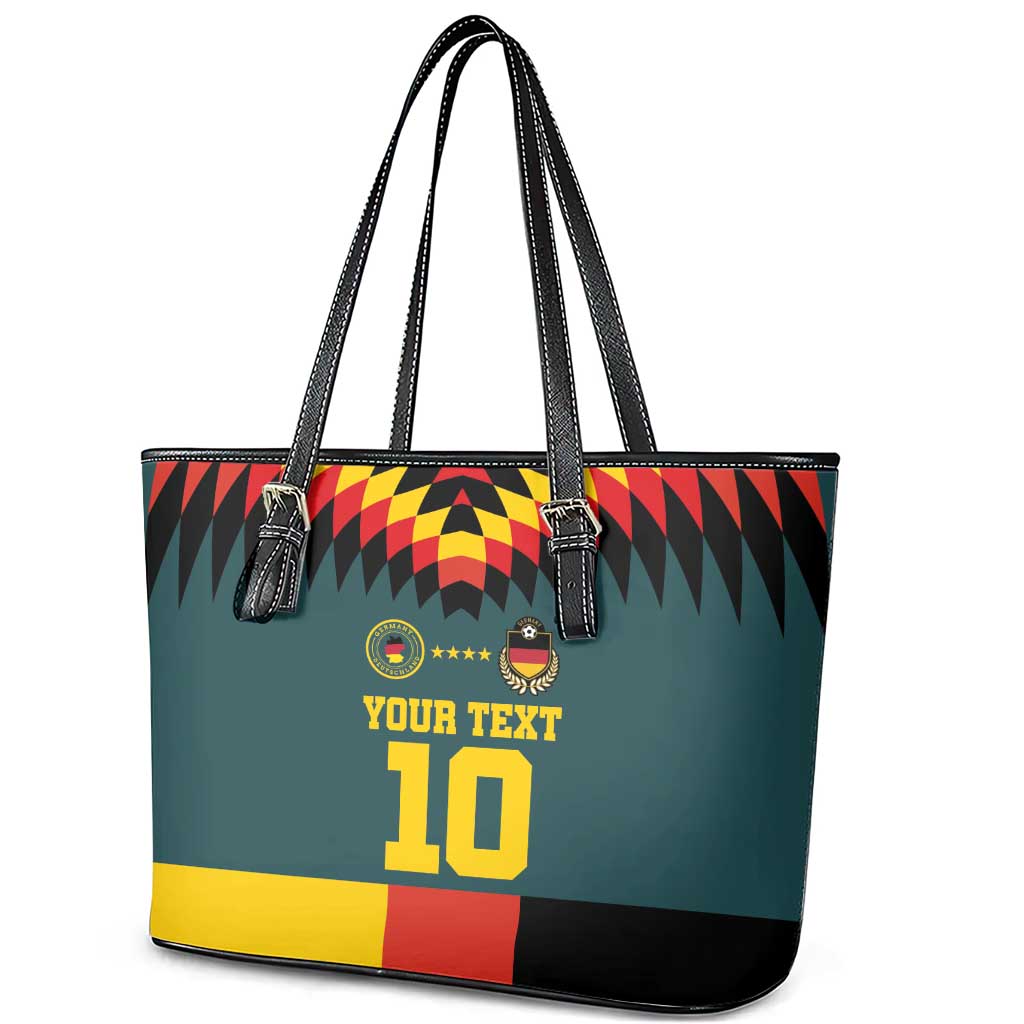 Custom Germany Football 2024 Go Champion Leather Tote Bag Design 90s Style Away Color - Wonder Print Shop