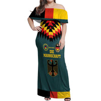 Custom Germany Football 2024 Go Champion Off Shoulder Maxi Dress Design 90s Style Away Color - Wonder Print Shop