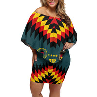 Custom Germany Football 2024 Go Champion Off Shoulder Short Dress Design 90s Style Away Color - Wonder Print Shop