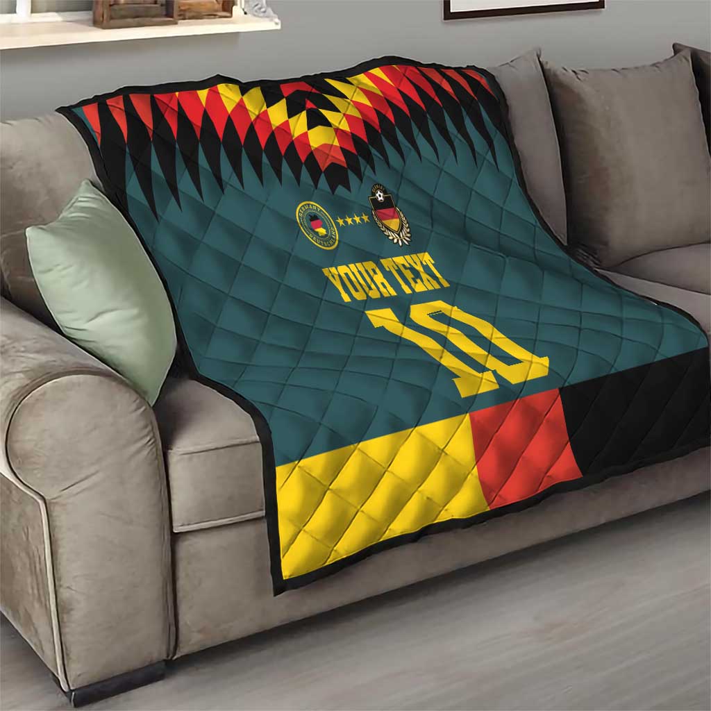 Custom Germany Football 2024 Go Champion Quilt Design 90s Style Away Color - Wonder Print Shop