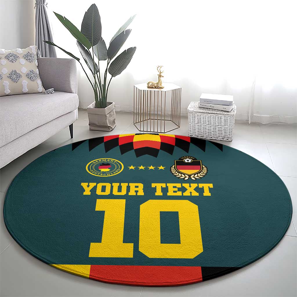 Custom Germany Football 2024 Go Champion Round Carpet Design 90s Style Away Color LT03
