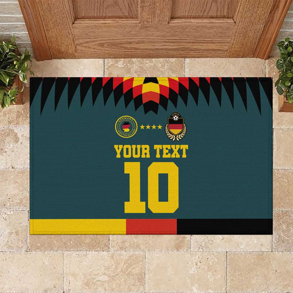 Custom Germany Football 2024 Go Champion Rubber Doormat Design 90s Style Away Color - Wonder Print Shop