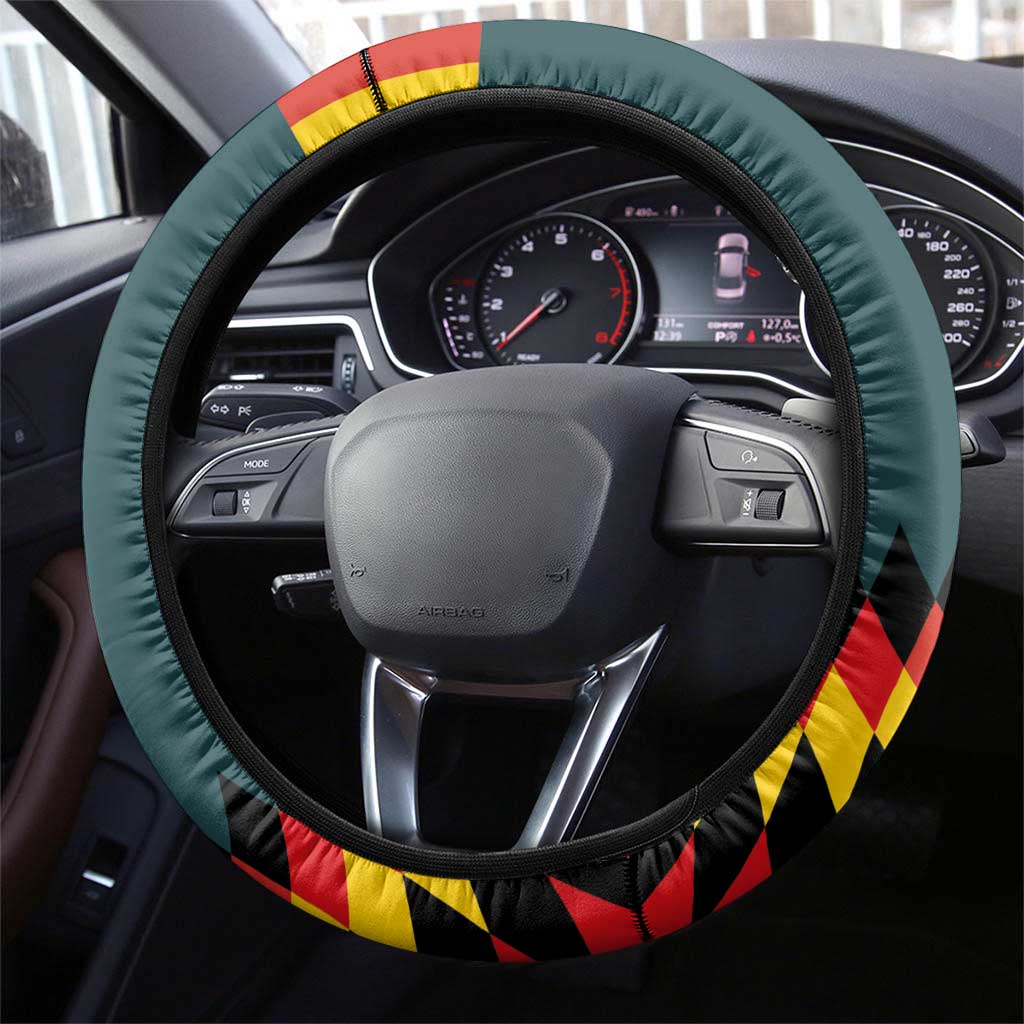 Germany Football 2024 Go Champion Steering Wheel Cover Design 90s Style Away Color - Wonder Print Shop