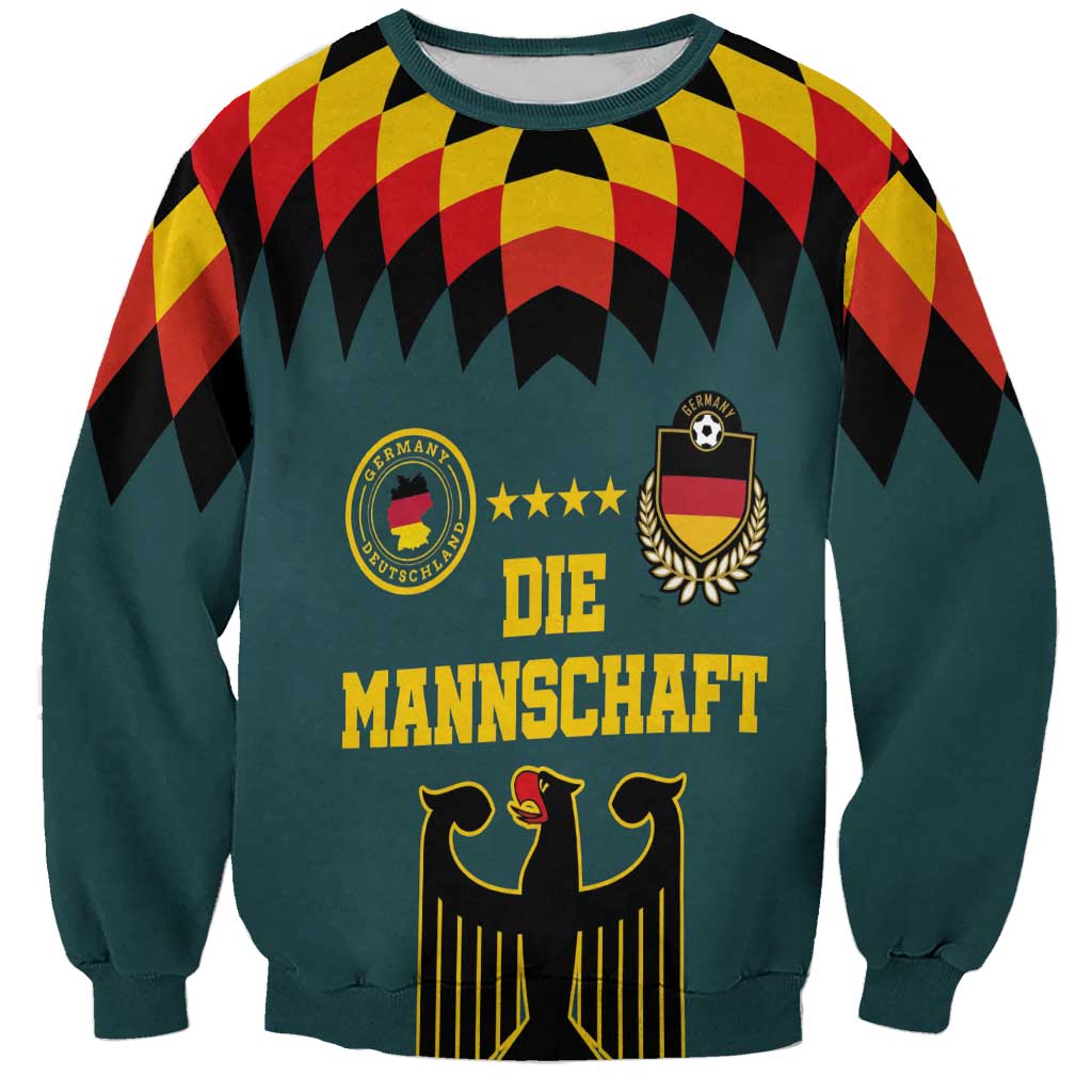 Custom Germany Football 2024 Go Champion Sweatshirt Design 90s Style Away Color - Wonder Print Shop