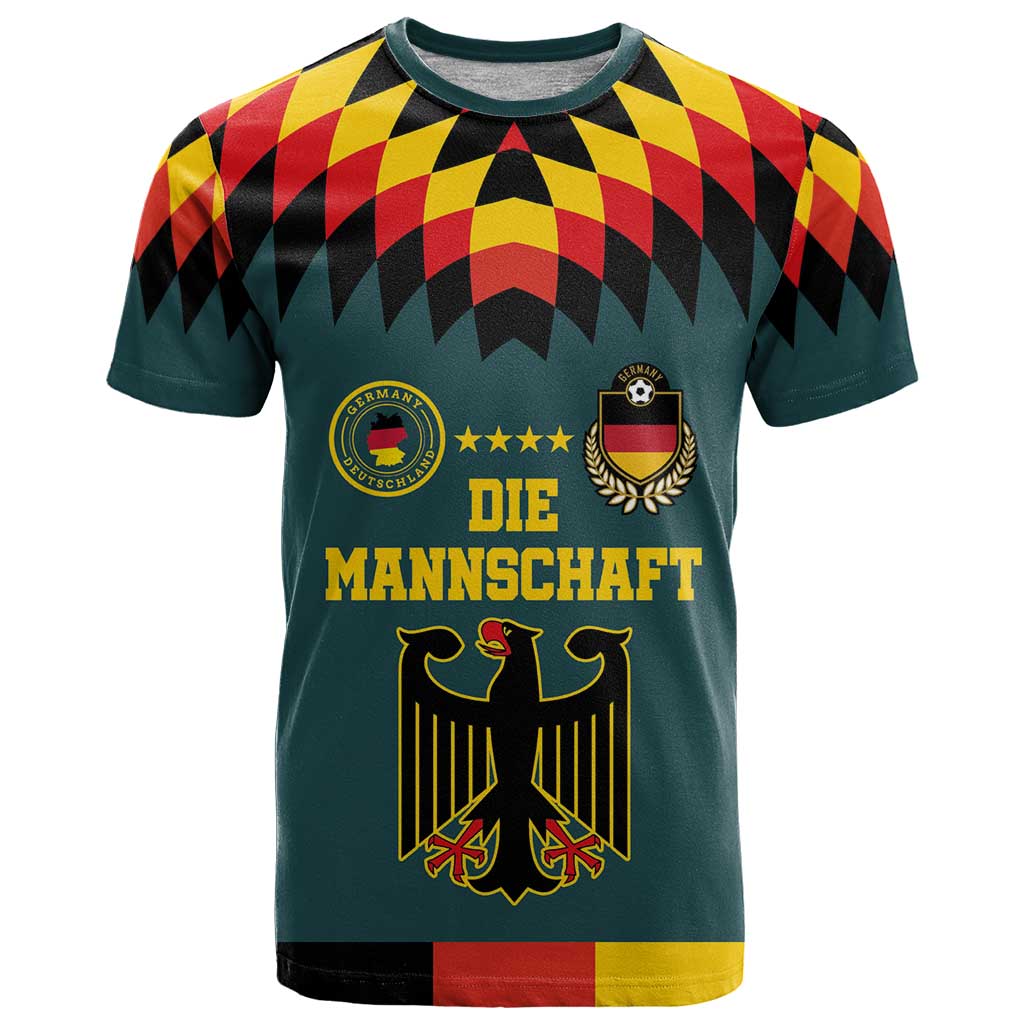 Custom Germany Football 2024 Go Champion T Shirt Design 90s Style Away Color - Wonder Print Shop
