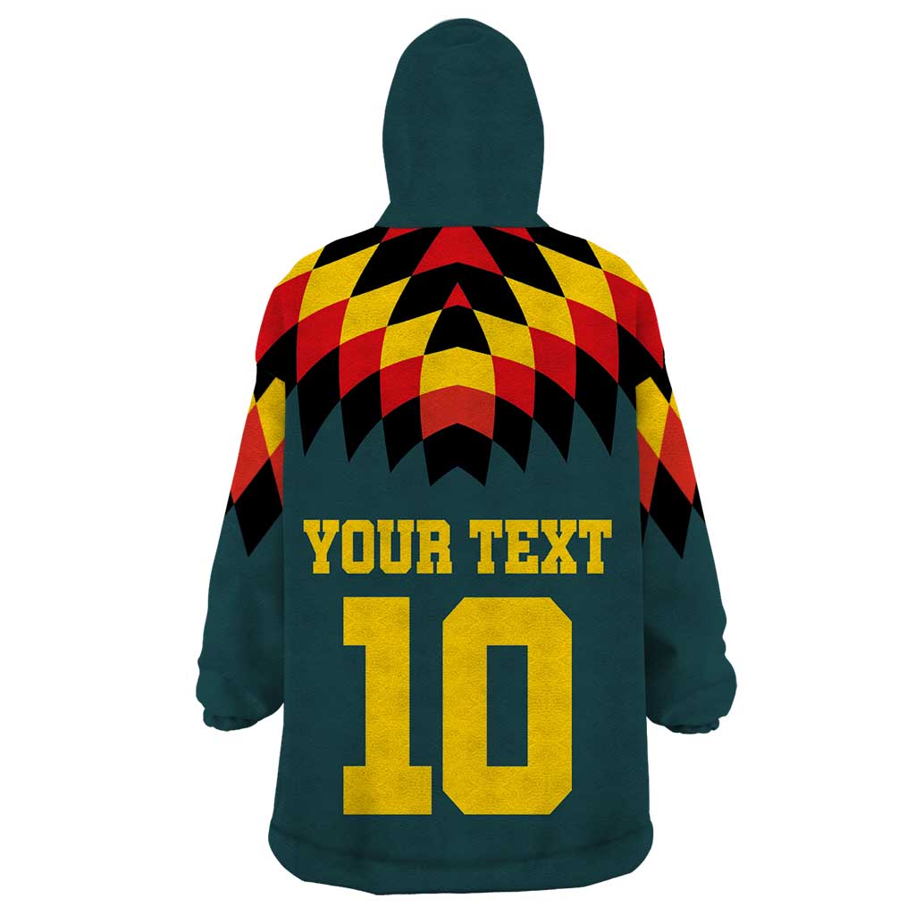 Custom Germany Football 2024 Go Champion Wearable Blanket Hoodie Design 90s Style Away Color - Wonder Print Shop
