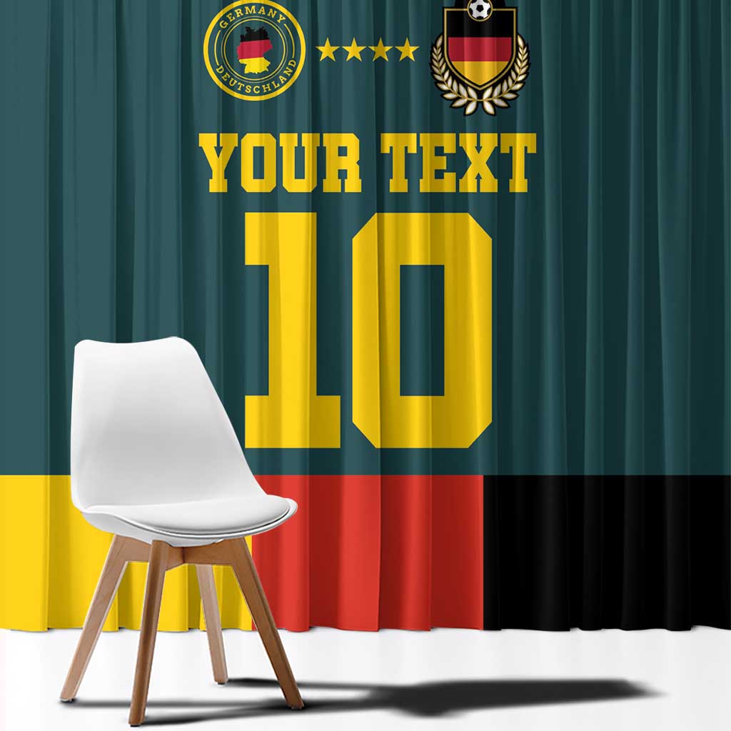 Custom Germany Football 2024 Go Champion Window Curtain Design 90s Style Away Color - Wonder Print Shop