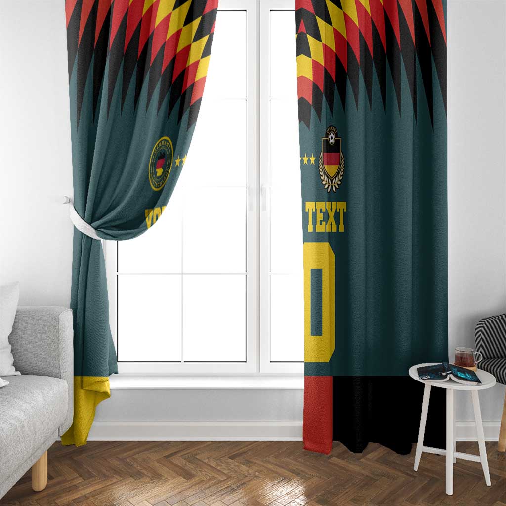 Custom Germany Football 2024 Go Champion Window Curtain Design 90s Style Away Color - Wonder Print Shop