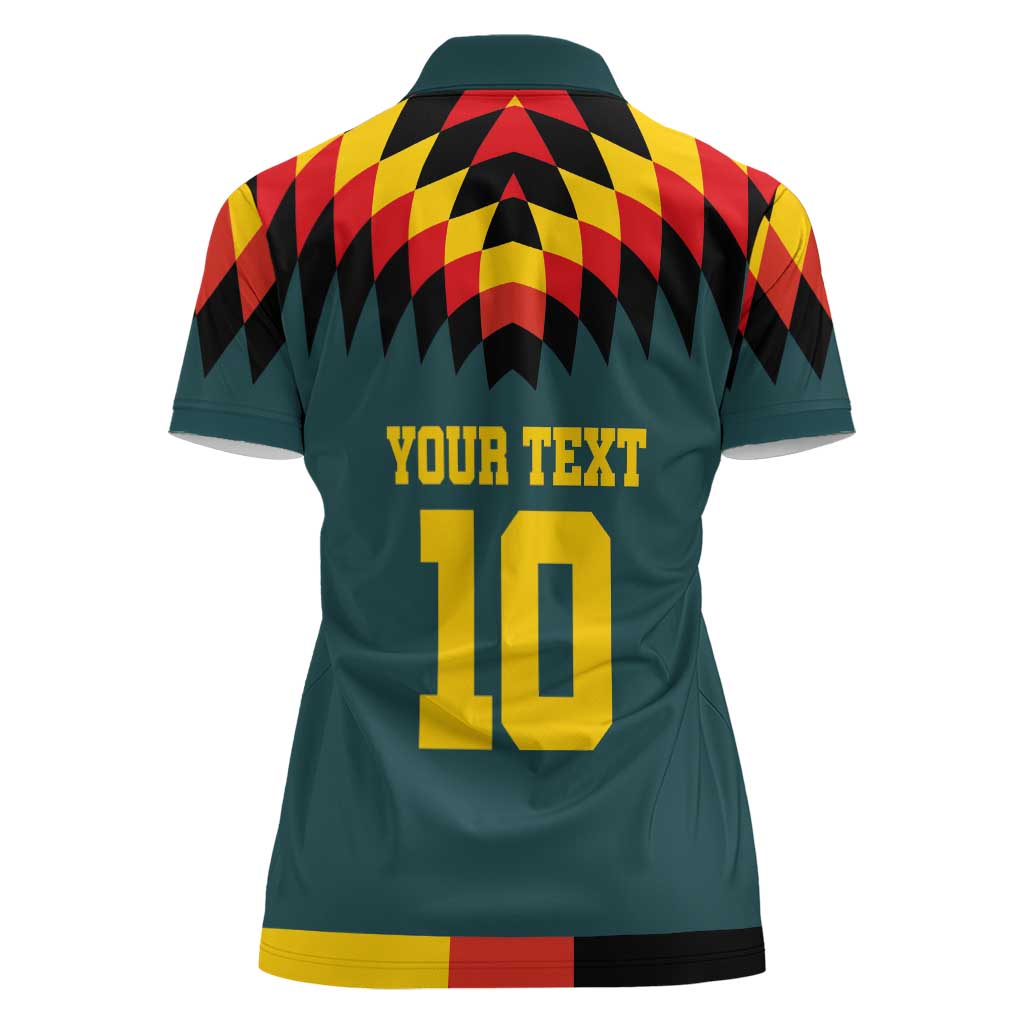 Custom Germany Football 2024 Go Champion Women Polo Shirt Design 90s Style Away Color - Wonder Print Shop