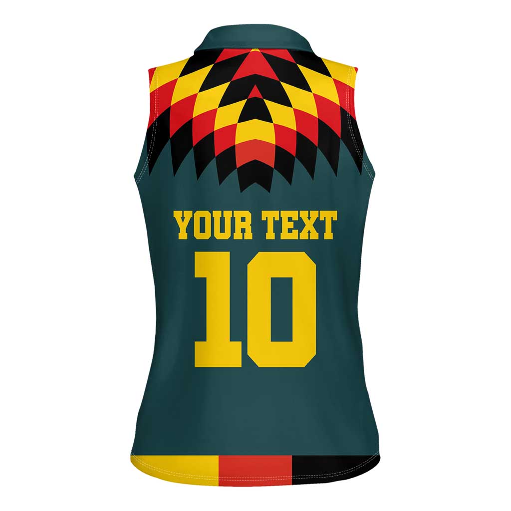 Custom Germany Football 2024 Go Champion Women Sleeveless Polo Shirt Design 90s Style Away Color - Wonder Print Shop