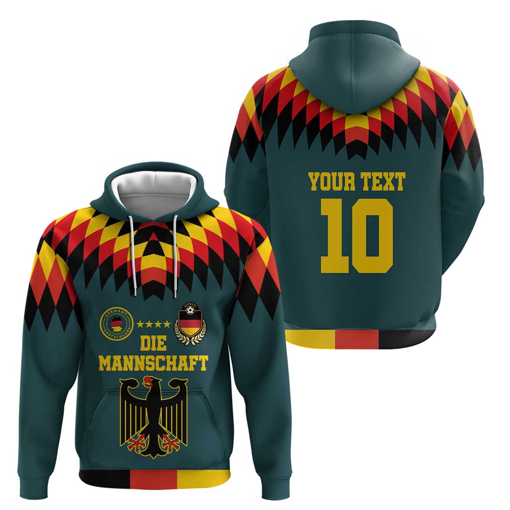 Custom Germany Football 2024 Go Champion Zip Hoodie Design 90s Style Away Color - Wonder Print Shop