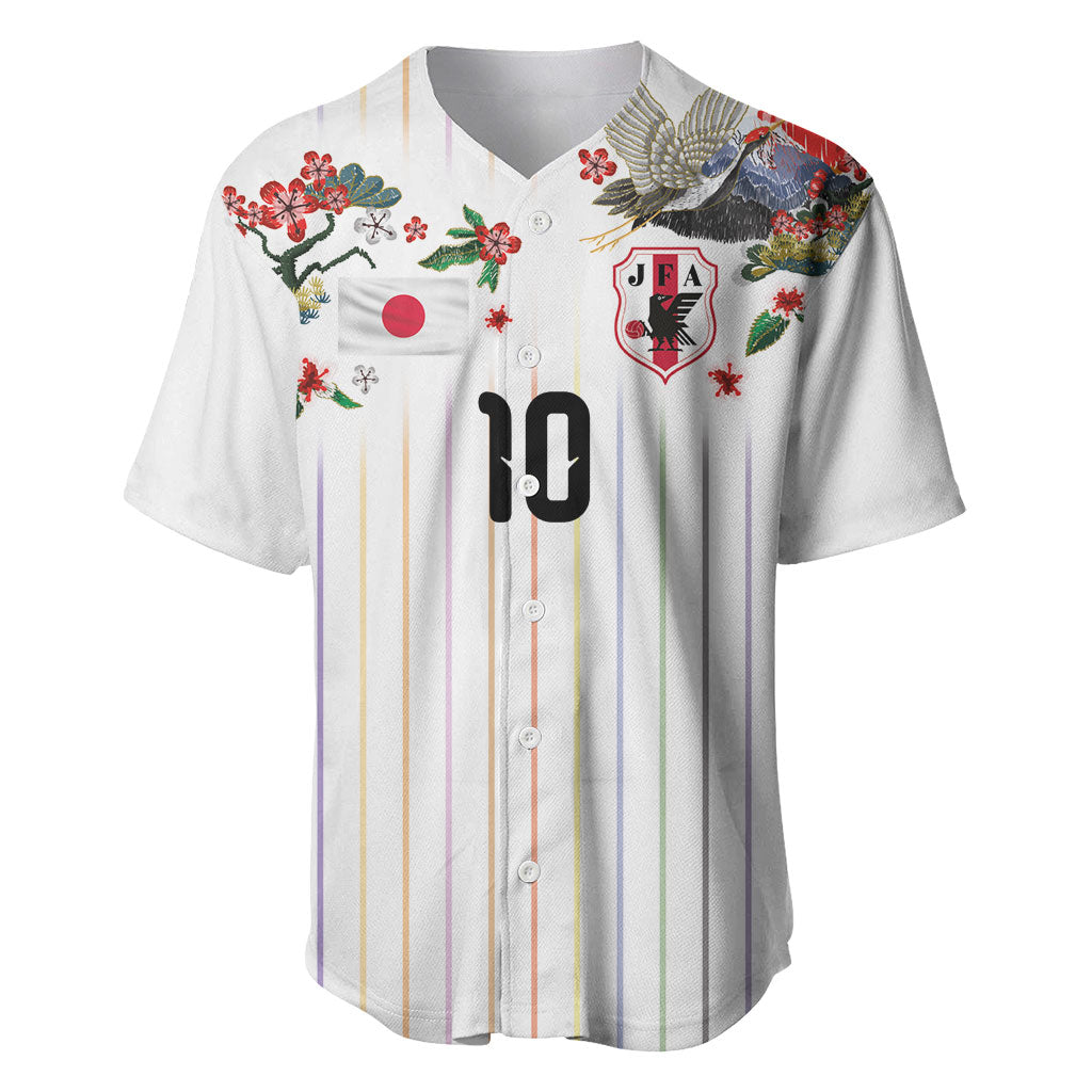 Japan Football Custom Baseball Jersey Colors Beyond Horizon Sashiko Effect White Version