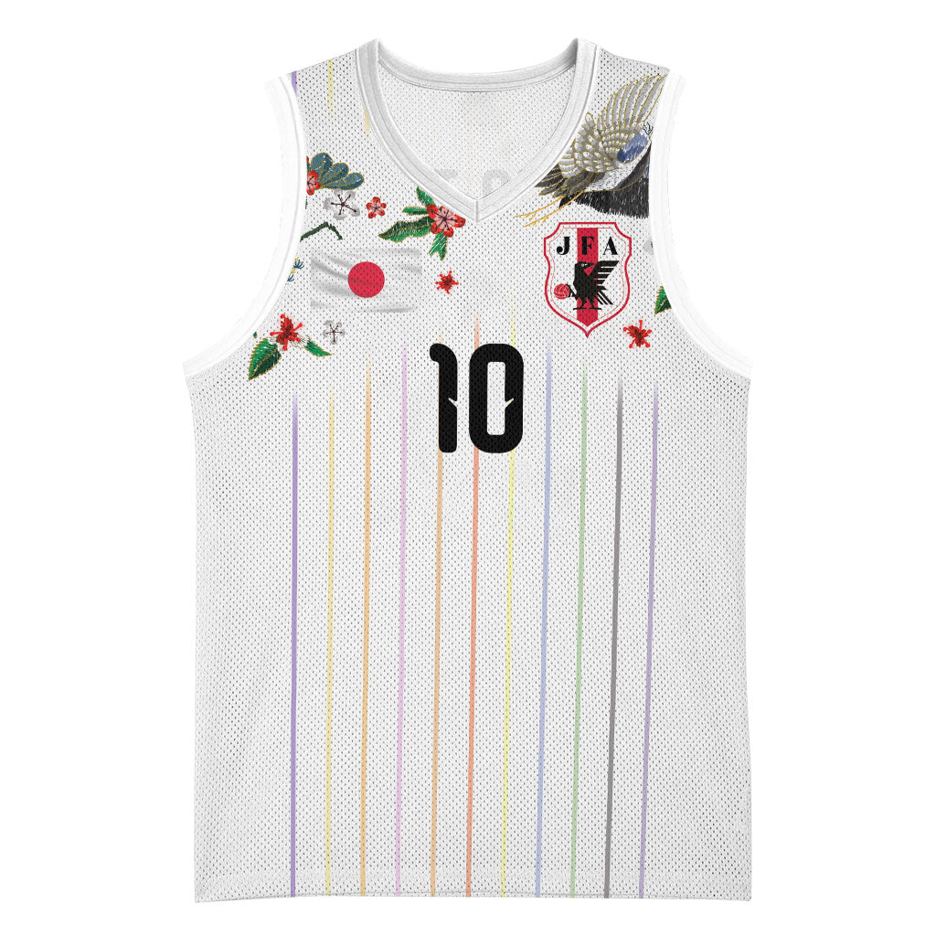 Japan Football Custom Basketball Jersey Colors Beyond Horizon Sashiko Effect White Version