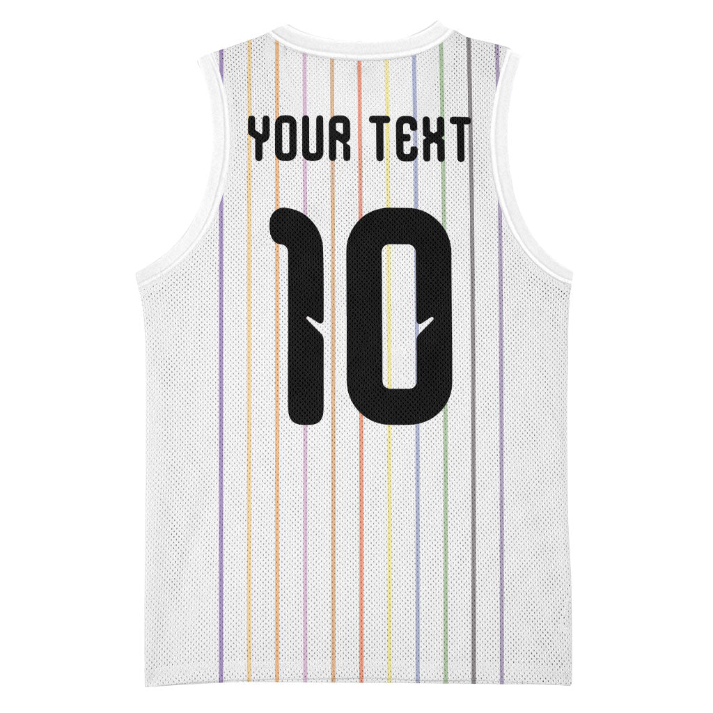 Japan Football Custom Basketball Jersey Colors Beyond Horizon Sashiko Effect White Version