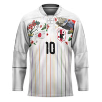 Japan Football Custom Hockey Jersey Colors Beyond Horizon Sashiko Effect White Version