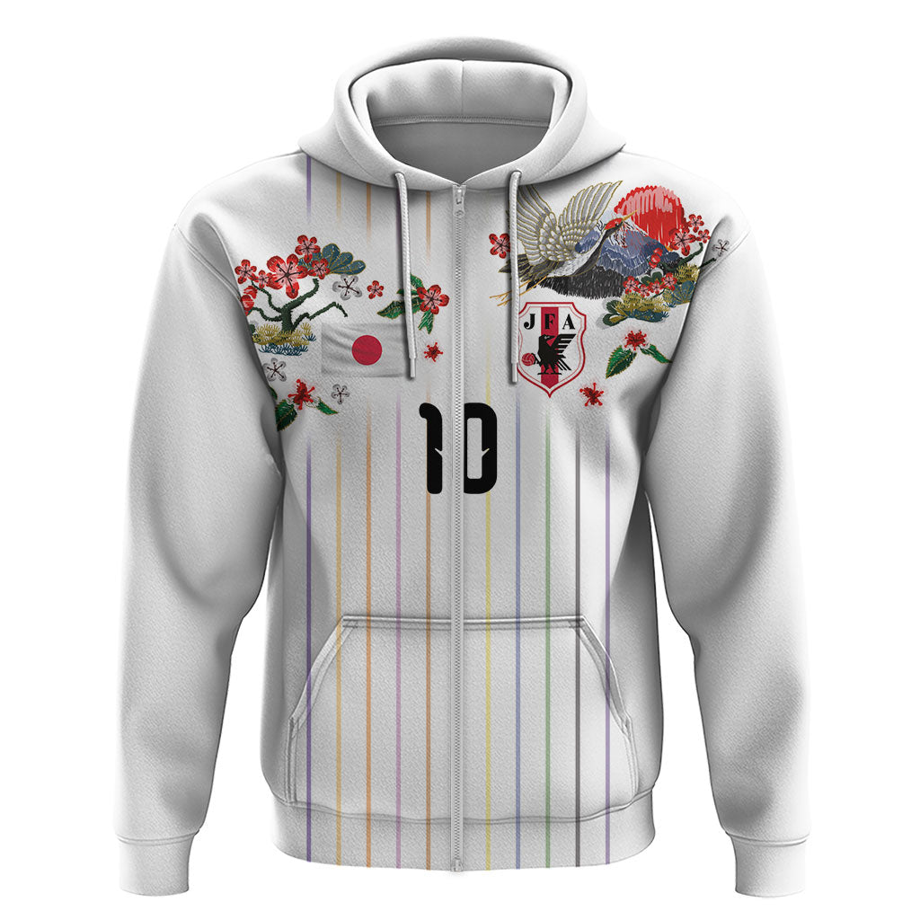 Japan Football Custom Hoodie Colors Beyond Horizon Sashiko Effect White Version
