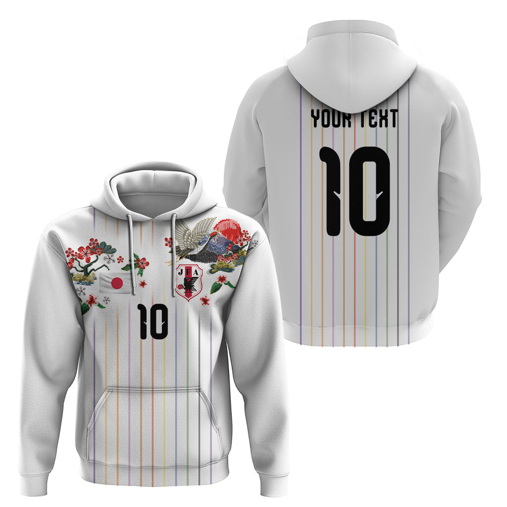 Japan Football Custom Hoodie Colors Beyond Horizon Sashiko Effect White Version