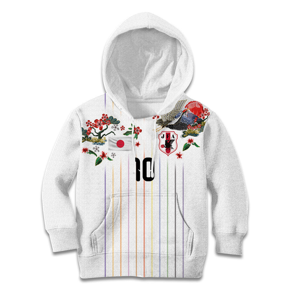 Japan Football Custom Kid Hoodie Colors Beyond Horizon Sashiko Effect White Version