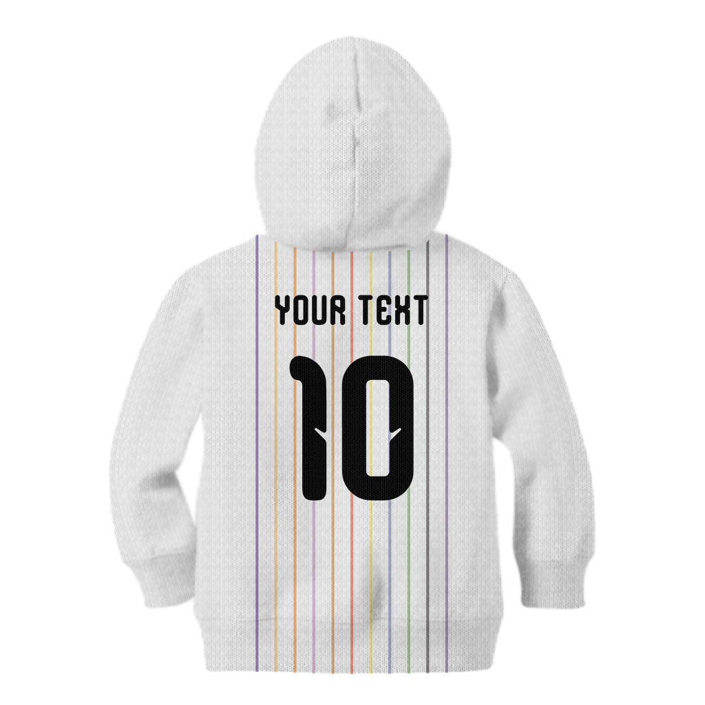 Japan Football Custom Kid Hoodie Colors Beyond Horizon Sashiko Effect White Version