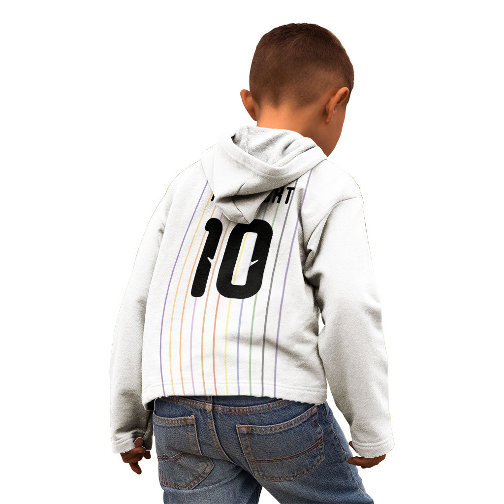 Japan Football Custom Kid Hoodie Colors Beyond Horizon Sashiko Effect White Version