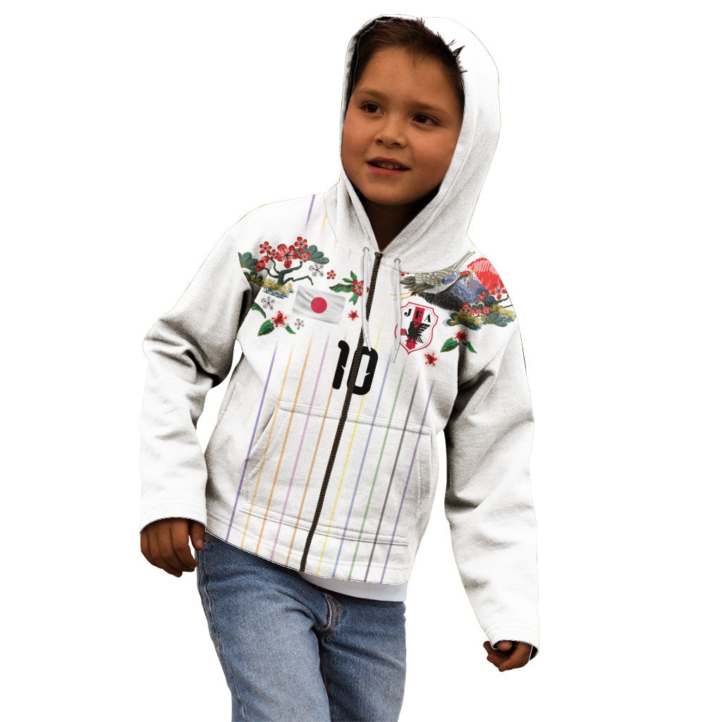 Japan Football Custom Kid Hoodie Colors Beyond Horizon Sashiko Effect White Version