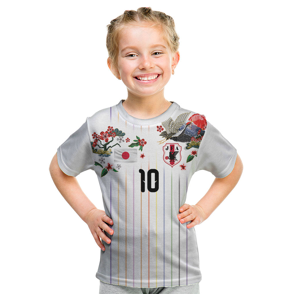 Japan Football Custom Kid T Shirt Colors Beyond Horizon Sashiko Effect White Version