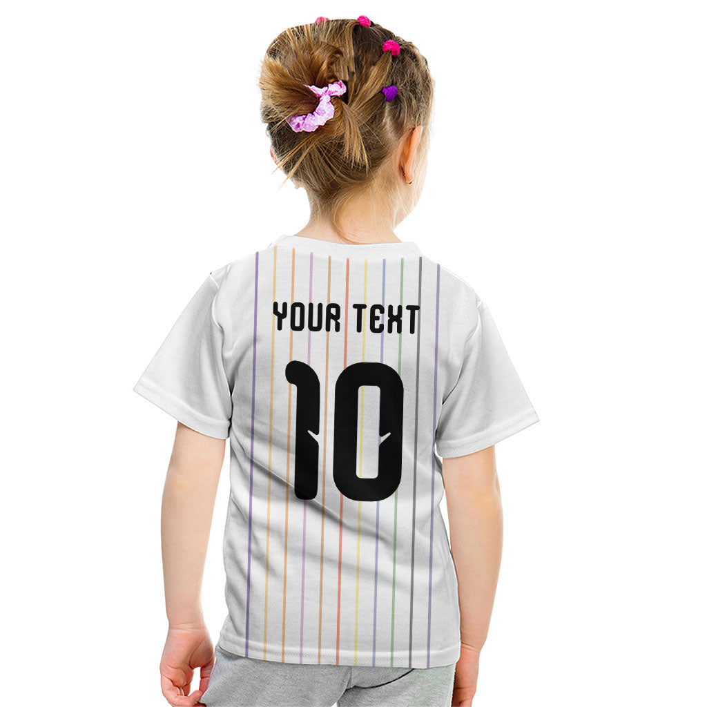 Japan Football Custom Kid T Shirt Colors Beyond Horizon Sashiko Effect White Version